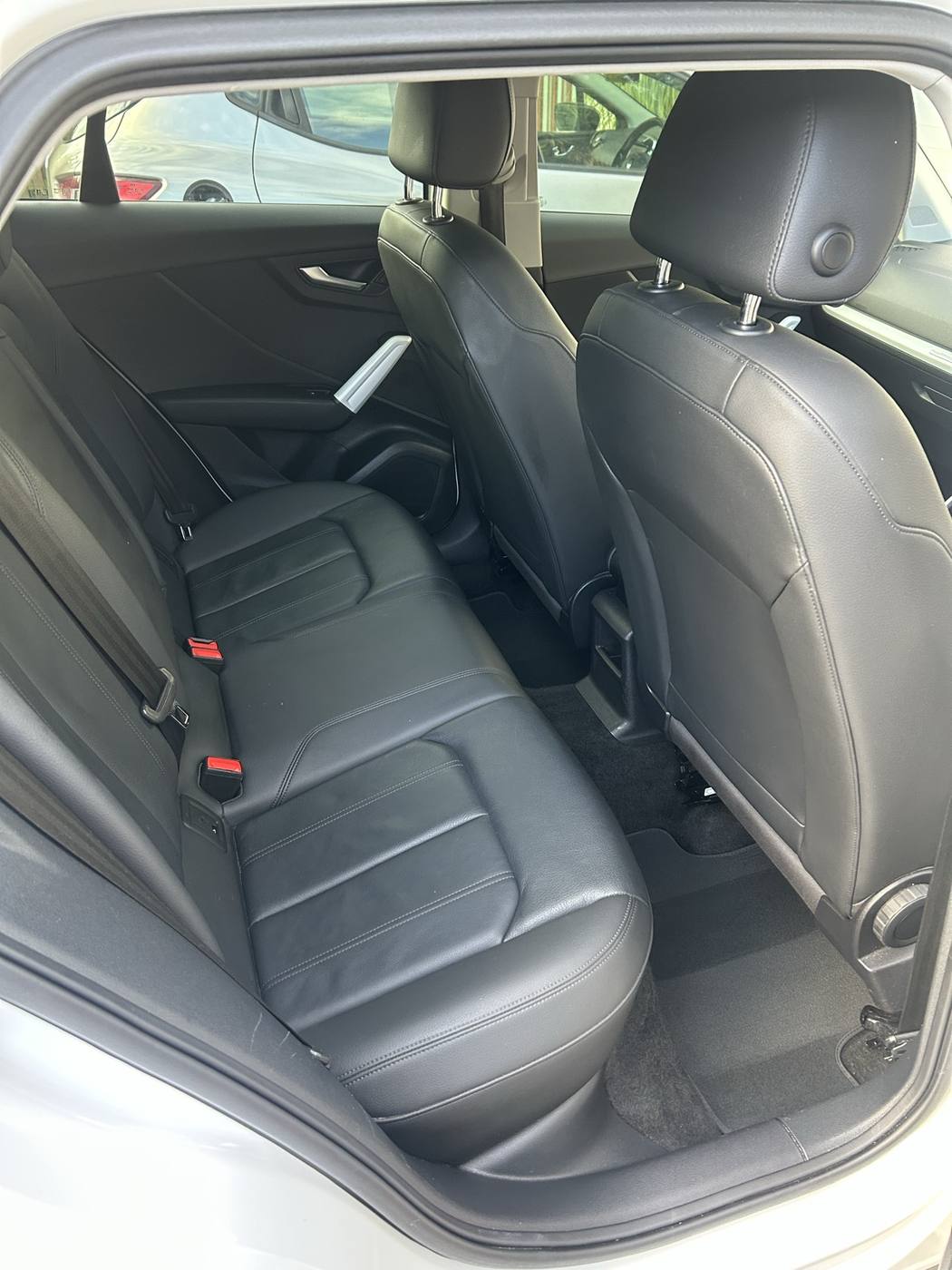 Audi Q2 rear leather seats after a full interior detail